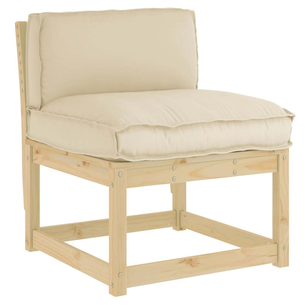Pallet Cushion for Backrest Beige 70 x 40 x 12 cm Oxford fabric